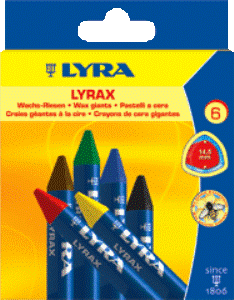 CrayÃ³n gigante LYRAX, caja de 6